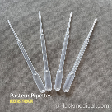 Plastikowe pipety pasteurowe pipety